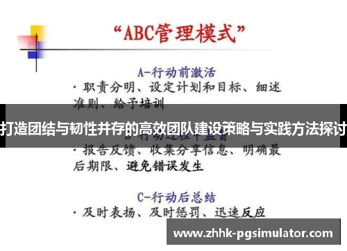 打造团结与韧性并存的高效团队建设策略与实践方法探讨